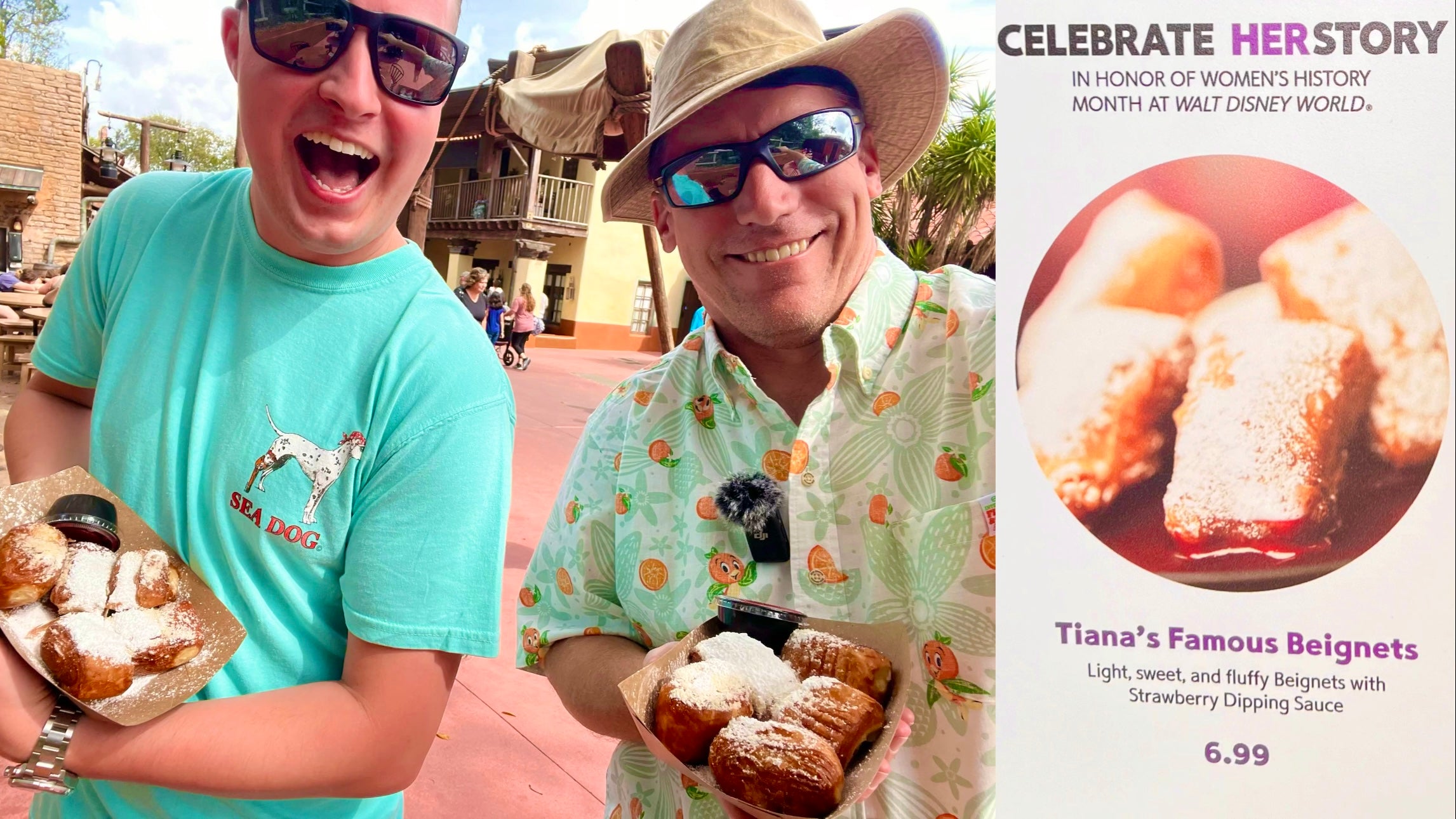 Load video: Tiana’s Famous Beignets @ Magic Kingdom + Tiana&#39;s Bayou Adventure Update &amp; The Godfather of Beignets